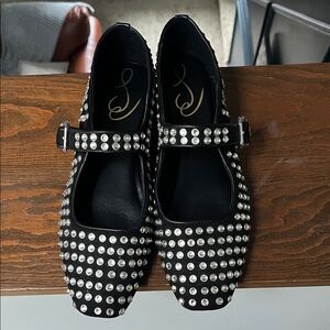 Sam Edelman Black Studded Flats